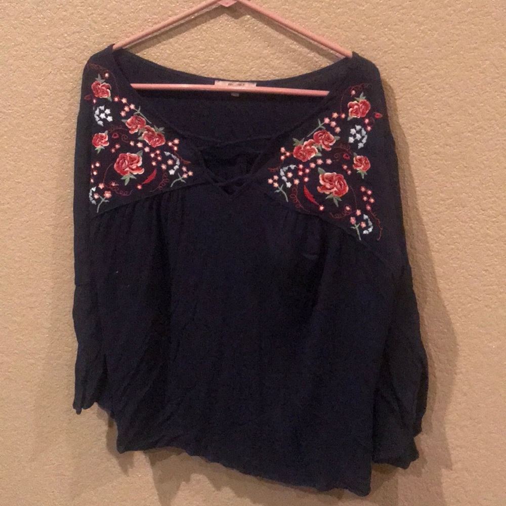 Miss Me sweater with roses